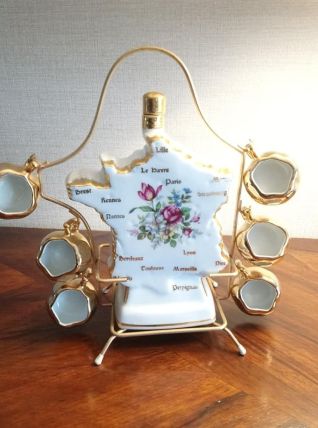 Service a liqueur en porcelaine
