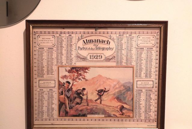 Cadre authentique Almanach 1929
