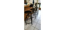 Lot de 4 chaises bar métal