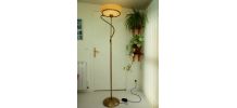 lampadaire de qualite en laiton et opaline neuf