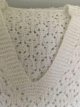 Gilet en laine blanche