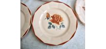 Set 6 assiettes plates Digoin Sarreguemines