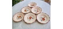 Set 6 assiettes creuses Digoin Sarreguemines