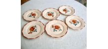Set 6 assiettes plates Digoin Sarreguemines