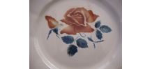 Set 6 assiettes plates Digoin Sarreguemines