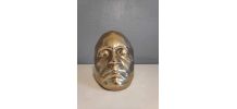 applique visage vintage  en laiton plein