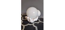 applique main grande en céramique et opaline blanches 