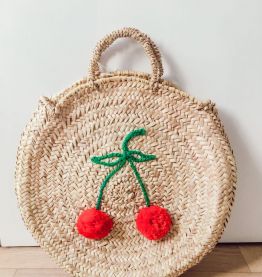 Panier rond cerises 