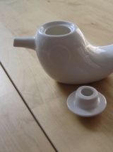 petit crémier forme d'oiseau en faïence  