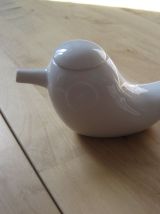 petit crémier forme d'oiseau en faïence  