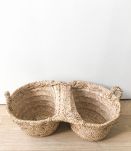 Panier double en feuilles de palmier 