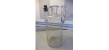 Verre flacon chimie ancien 1950