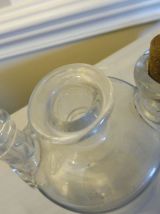 Verre flacon chimie ancien 1950