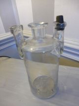 Verre flacon chimie ancien 1950