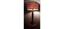 tres grand lampe pied acajou  massif aba