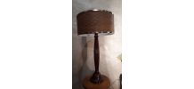 tres grand lampe pied acajou  massif aba