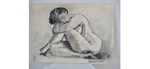 Tableau nu féminin années 60