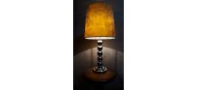 lampe velour et pied boules chrome typiq
