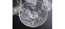 6 coupes à glace en verre cristallin