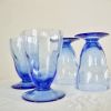 4 verres bleu myosotis