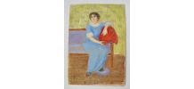 Tableau portrait jeune femme 1930