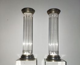 Paire de bougeoirs plexi années 80