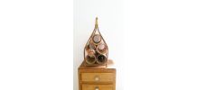 Porte bouteilles rotin vintage