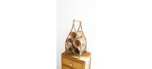 Porte bouteilles rotin vintage