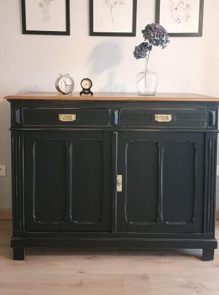 Buffet style "Parisien" en chêne massif relooké 