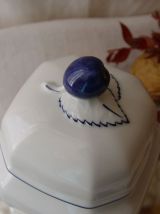 Petit pot bleu et blanc  en porcelaine de Bavière