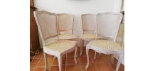 lot de 4 chaises vintage relookées 