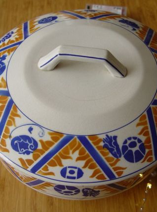 Soupière ou légumier ART DECO en faïence ancienne