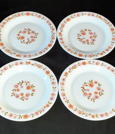 4 assiettes à dessert ARCOPAL