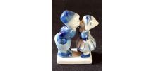 Figurine "premier baiser" en porcelaine