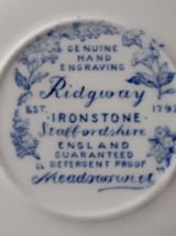 5 soucoupes Ridgway Staffordshire