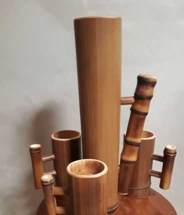 carafe et verre bambou 1970