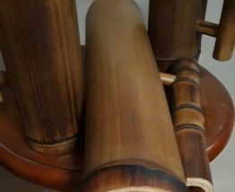 carafe et verre bambou 1970