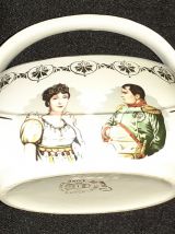 Panier bonbonnière Napoléon et Joséphine en porcelaine