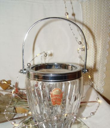 Seau à glaçons en cristal taillé main