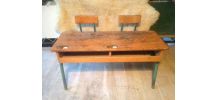Bureau enfant / double d'écolier Delagrave vintage années 50