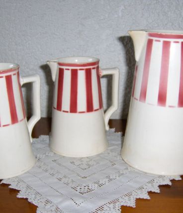 3 Pichets - Poteries Digouin Sarreguemines
