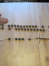 Grand chapelet  longueur 1 m 73   avec  49 perles 4 faces 