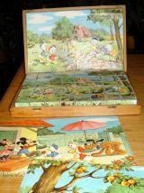Ancienne boîte de cubes bois