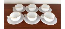 6 tasses à café Arcopal vintage années 70