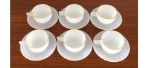 6 tasses à café Arcopal vintage années 70