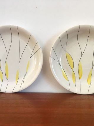 2 Plats Salins France vintage années 50