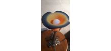 lampe 1930  fer forge tulipe 