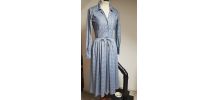 robe vintage bleu gris