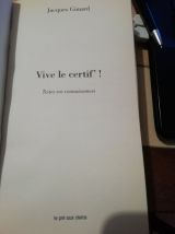 LIVRE "vive le certif" de J. GIMARD