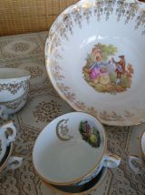 Service à café et dessert Fragonard porcelaine 41 pièces 